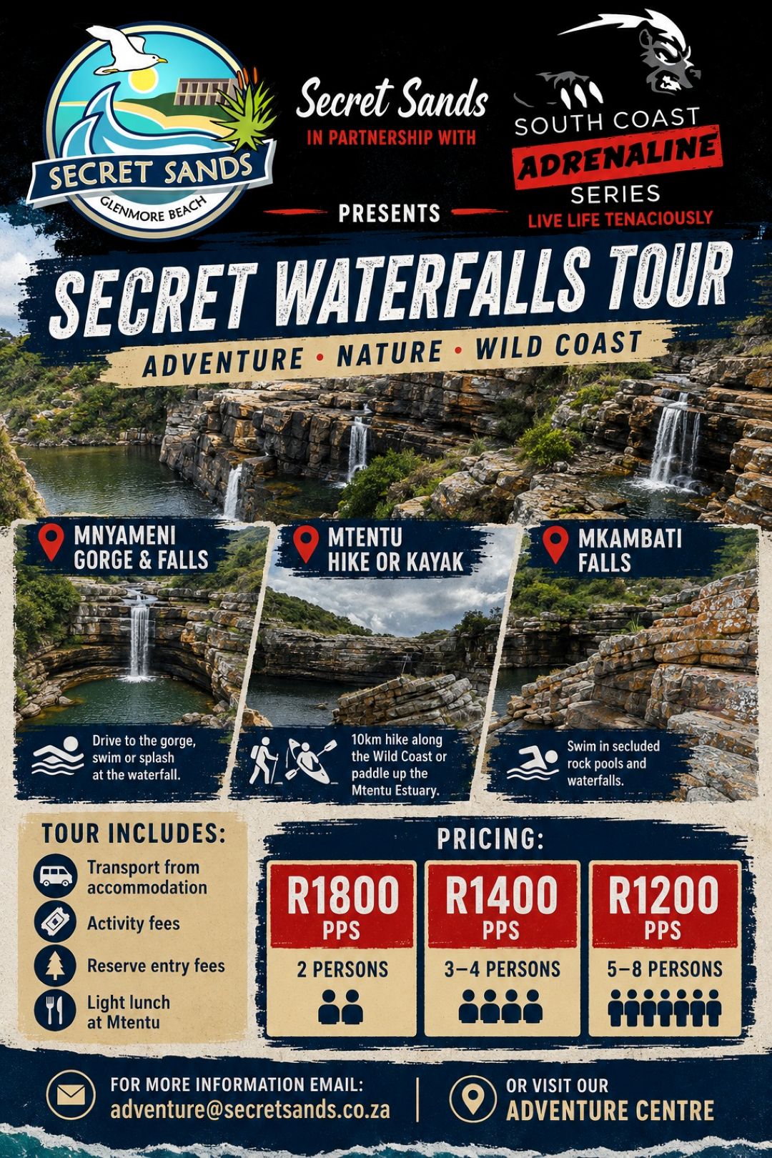 Secret Waterfalls Tour poster